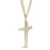 Thumbnail Image 2 of Men's Cross Necklace 10K Two-Tone Gold