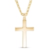 Thumbnail Image 1 of Men's Cross Necklace 10K Yellow Gold 24"