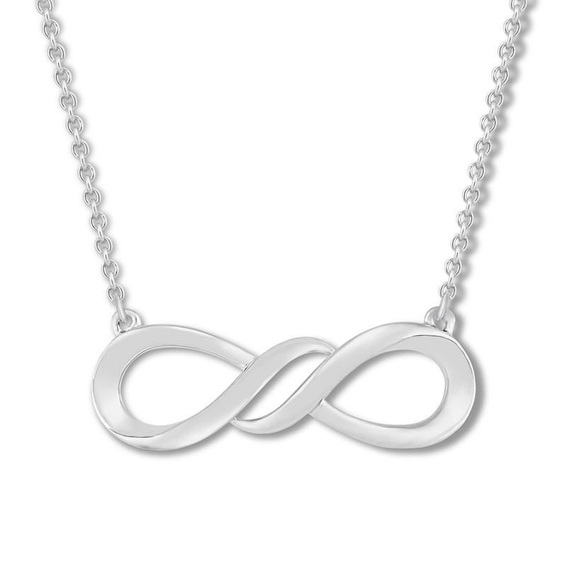 Main Image 1 of Infinity Necklace Sterling Silver 18 Adjustable"