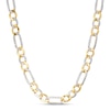 Thumbnail Image 1 of Semi-Solid Figaro Chain Necklace 10K Two-Tone Gold 22.25" 7.5mm