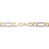 Thumbnail Image 2 of Semi-Solid Figaro Chain Necklace 10K Two-Tone Gold 22.25" 7.5mm