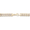 Thumbnail Image 1 of Semi-Solid Curb Chain Necklace 10K Two-Tone Gold 7.6mm 22"