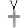 Thumbnail Image 3 of Diamond Cross Necklace 1/15 ct tw Stainless Steel 24"