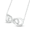 Thumbnail Image 0 of Diamond Infinity Necklace 1/10 ct tw Sterling Silver 18" Adj.