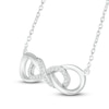 Thumbnail Image 1 of Diamond Infinity Necklace 1/10 ct tw Sterling Silver 18" Adj.