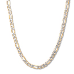 Hollow Figaro Chain Necklace 10K Yellow Gold Gold 22" 6.2mm