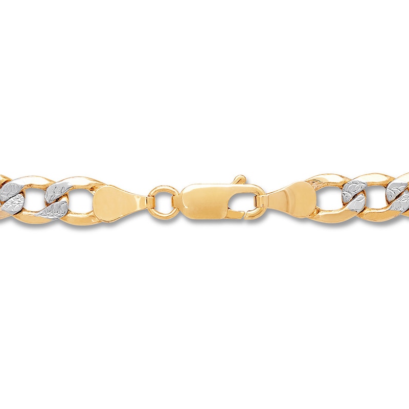 Main Image 2 of Hollow Figaro Chain Necklace 10K Yellow Gold Gold 22" 6.2mm