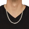 Thumbnail Image 3 of Hollow Figaro Chain Necklace 10K Yellow Gold Gold 22" 6.2mm