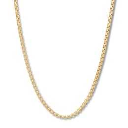 Hollow Box Chain Necklace 10K Yellow Gold Appx. 20" 2.4mm