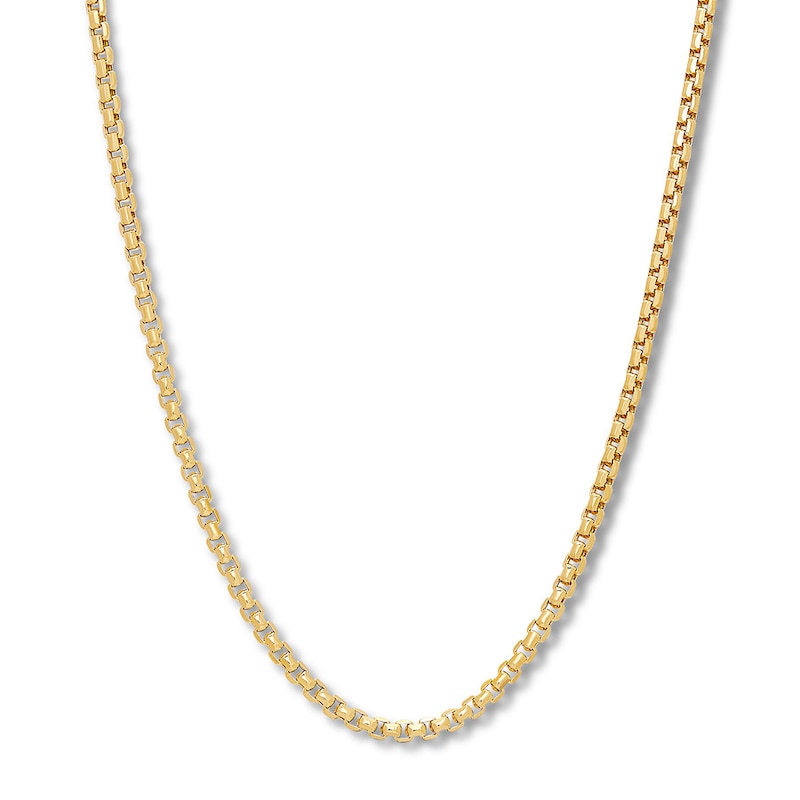 Hollow Box Chain Necklace 10K Yellow Gold Appx. 20" 2.4mm