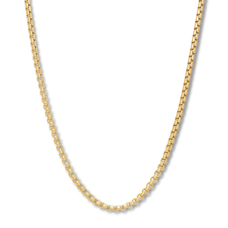 Main Image 1 of Hollow Box Chain Necklace 10K Yellow Gold Appx. 20" 2.4mm