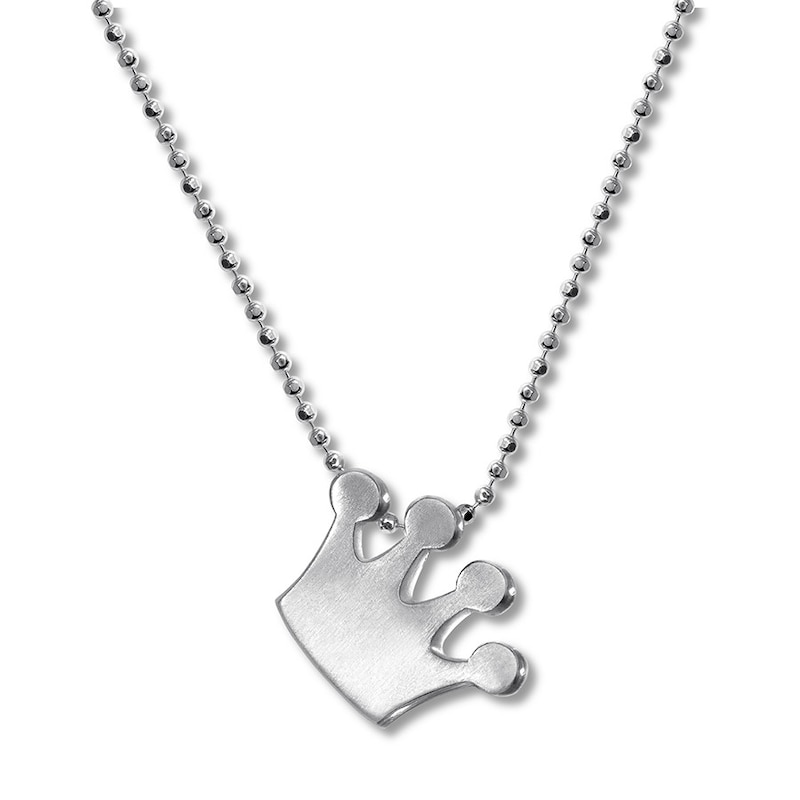 Main Image 1 of Alex Woo Princess Crown Necklace Sterling Silver 16"