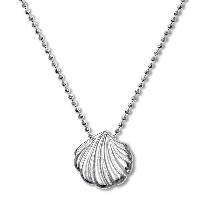 Main Image 1 of Alex Woo Seasons Shell Necklace Sterling Silver 16"
