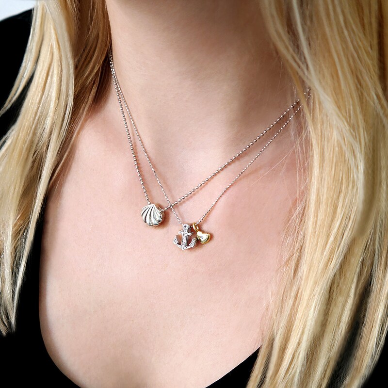 Main Image 2 of Alex Woo Seasons Shell Necklace Sterling Silver 16"