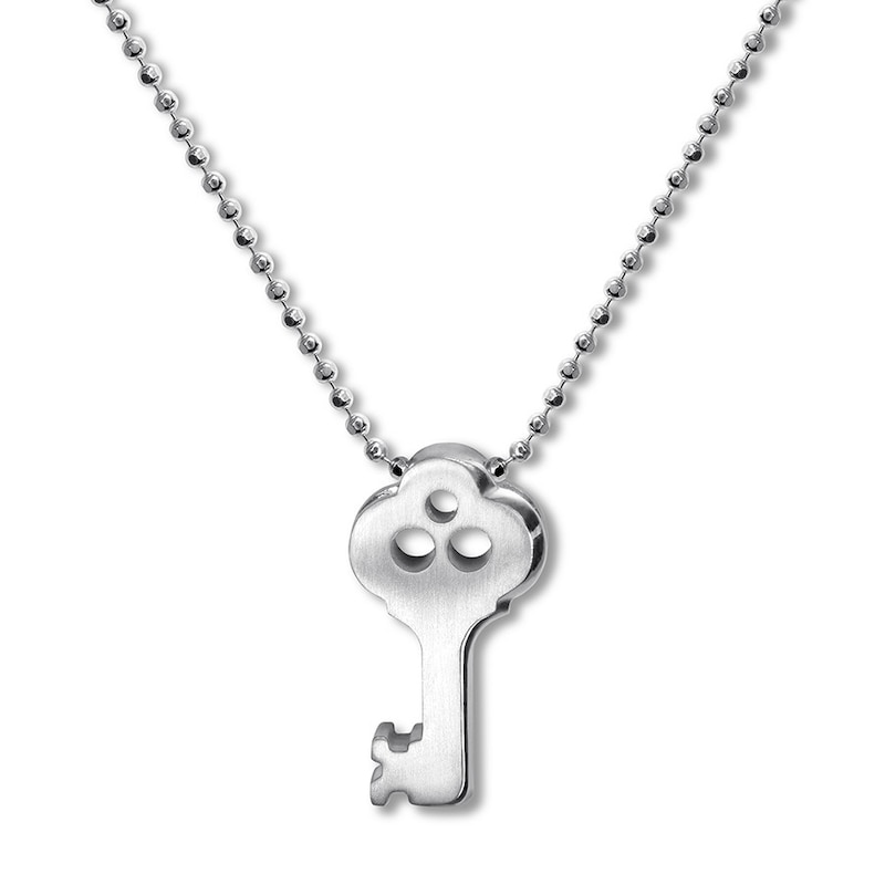 Main Image 1 of Alex Woo Luck Key Necklace Sterling Silver 16"