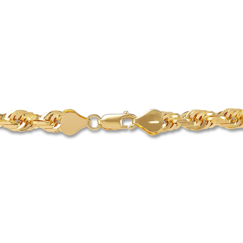 Main Image 3 of Solid Rope Chain Necklace 10K Yellow Gold 24" 6.5mm