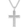 Thumbnail Image 0 of Diamond Cross Necklace 1/2 ct tw Stainless Steel 24"