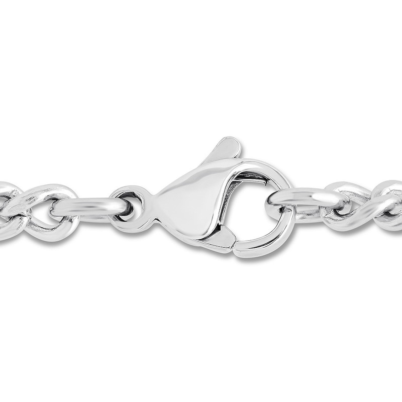 Main Image 3 of Diamond Cross Necklace 1/2 ct tw Stainless Steel 24"