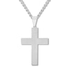 Thumbnail Image 4 of Diamond Cross Necklace 1/2 ct tw Stainless Steel 24"