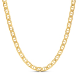Hollow Mariner Link Necklace 10K Yellow Gold 20" 5.5mm