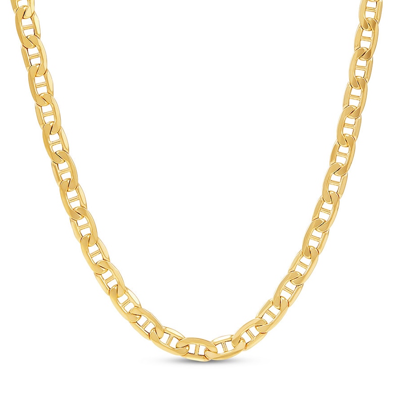Main Image 1 of Hollow Mariner Link Necklace 10K Yellow Gold 20" 5.5mm