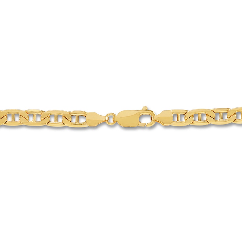 Main Image 2 of Hollow Mariner Link Necklace 10K Yellow Gold 20" 5.5mm