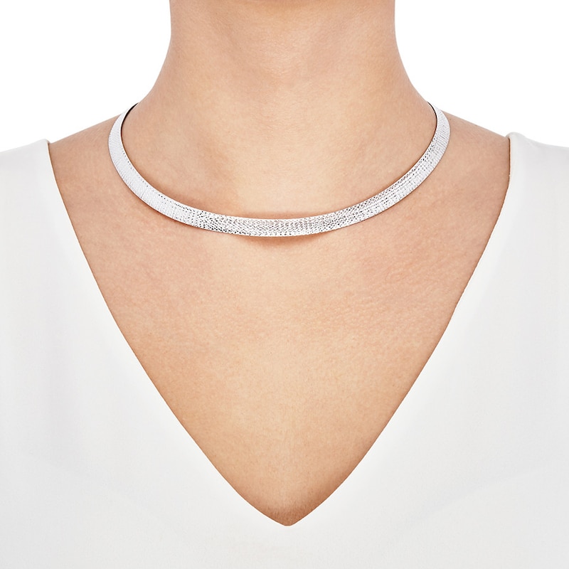 Main Image 3 of Link Chain Necklace Sterling Silver 17" 8mm