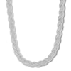 Thumbnail Image 1 of Braided Popcorn Chain Necklace Sterling Silver 16"