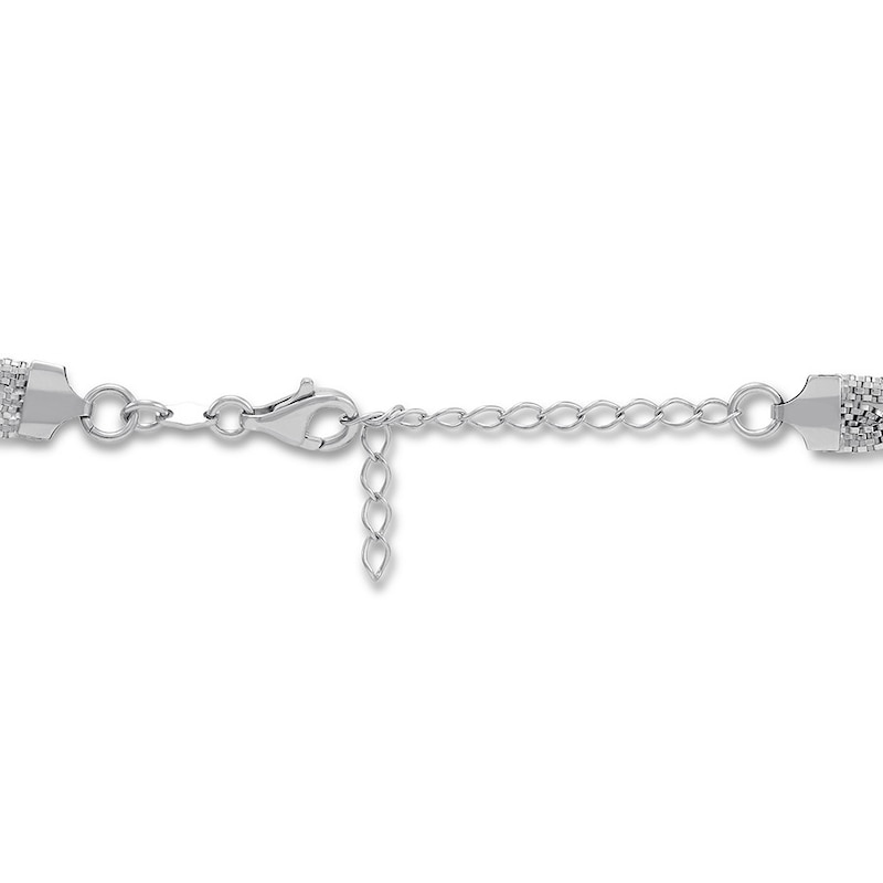 Main Image 2 of Braided Popcorn Chain Necklace Sterling Silver 16"