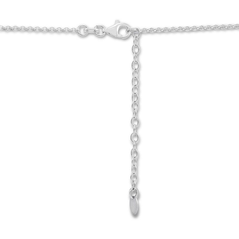 Main Image 2 of Circle Necklace Sterling Silver 17.75"