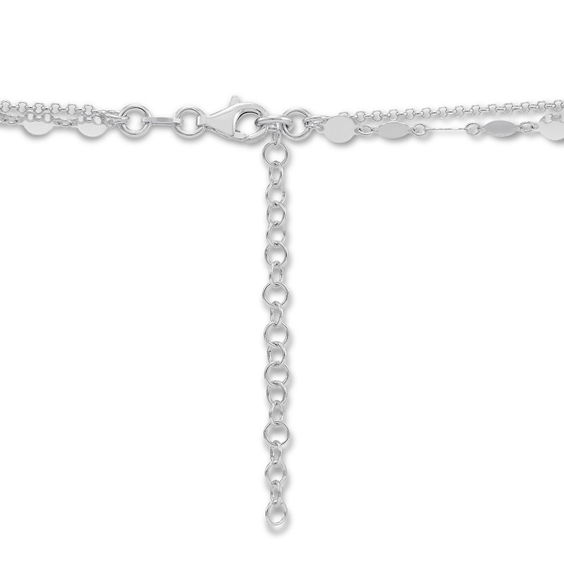 Main Image 2 of Sphere Layered Necklace Sterling Silver 16"