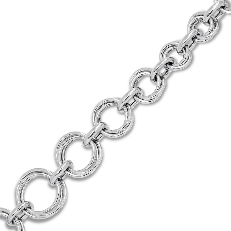 Main Image 2 of Circle Link Necklace Sterling Silver 17.5"