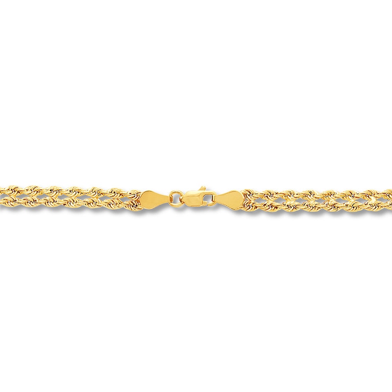 14k Solid Gold Rope Chain, 18 inch-22 inch