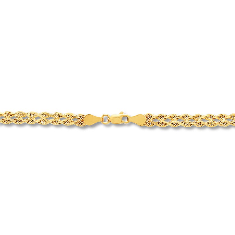 Main Image 2 of Double Rope Chain Necklace 10K Yellow Gold 18"