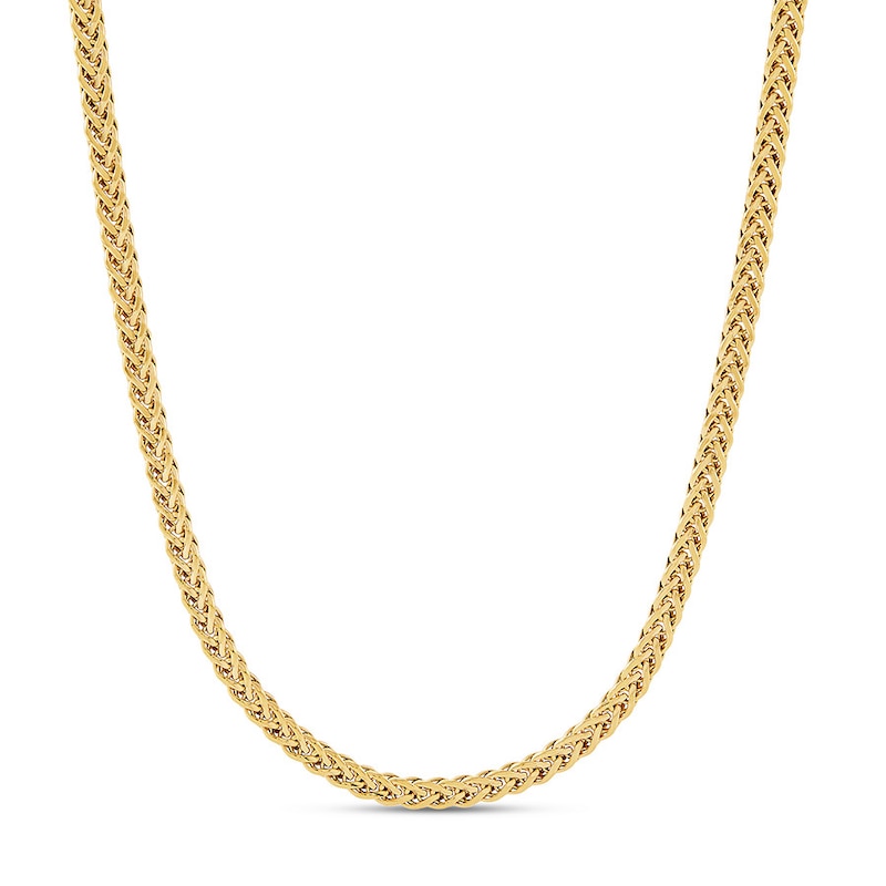 Main Image 1 of Hollow Wheat Chain Necklace 14K Yellow Gold 18" 4.5mm