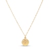 Thumbnail Image 0 of Textured Disc Necklace 10K Yellow Gold 17"