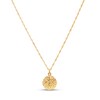Thumbnail Image 1 of Textured Disc Necklace 10K Yellow Gold 17"