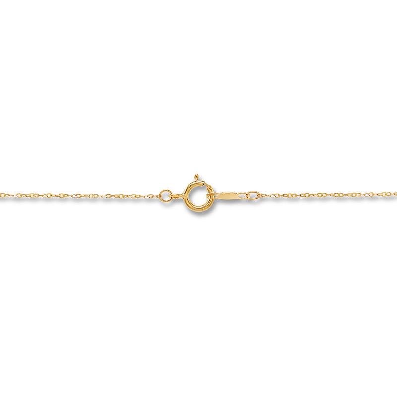 Main Image 2 of Textured Disc Necklace 10K Yellow Gold 17"