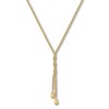 Thumbnail Image 1 of Rope Chain Teardrop Lariat Necklace 10K Yellow Gold 17"