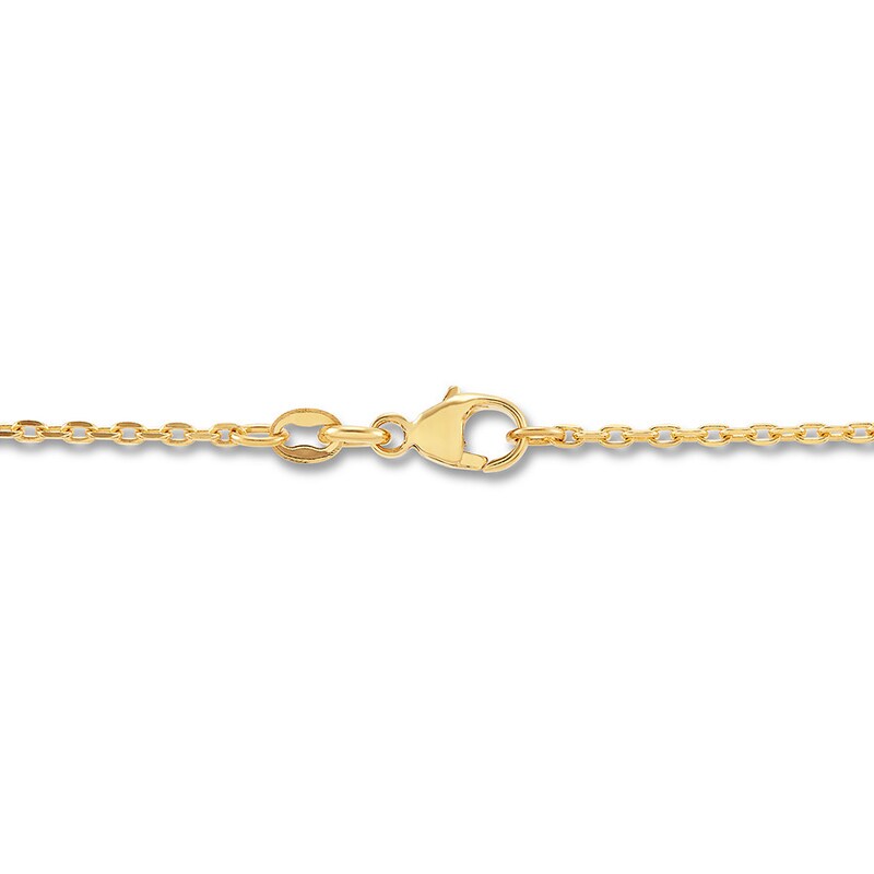 Main Image 2 of Mariner Link Station Necklace 10K Yellow Gold 18"