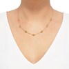 Thumbnail Image 3 of Mariner Link Station Necklace 10K Yellow Gold 18"