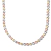 Thumbnail Image 1 of Stampato Necklace 10K Tri-Color Gold 17" Length