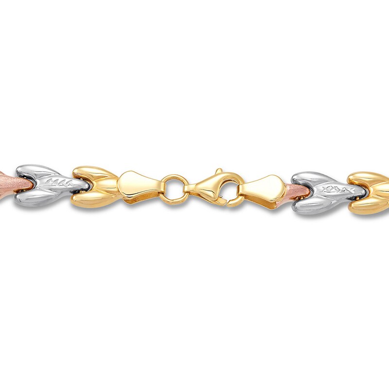 Main Image 2 of Stampato Necklace 10K Tri-Color Gold 17" Length