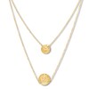 Thumbnail Image 1 of Textured Disc Layered Necklace 10K Yellow Gold 17" Length