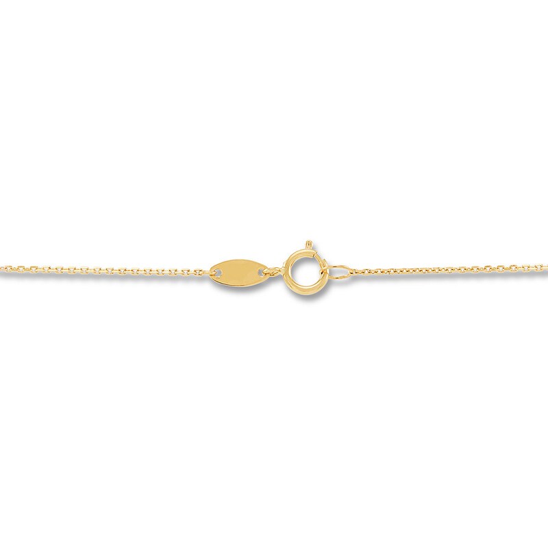 Main Image 2 of Textured Disc Layered Necklace 10K Yellow Gold 17" Length