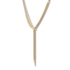 Thumbnail Image 1 of Textured Bead & Rope Chain Lariat Necklace 14K Yellow Gold 18" Adjustable
