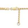 Thumbnail Image 2 of Textured Bead & Rope Chain Lariat Necklace 14K Yellow Gold 18" Adjustable