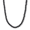 Thumbnail Image 0 of Black Onyx Bead Necklace Stainless Steel 24"