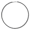 Thumbnail Image 1 of Black Onyx Bead Necklace Stainless Steel 24"