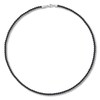 Thumbnail Image 1 of Black Onyx Bead Necklace Stainless Steel 24"